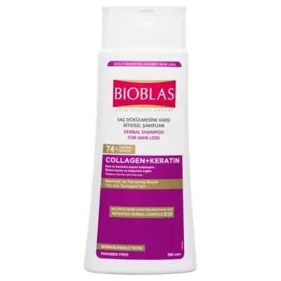 BIOBLAS SHAMPOOING COLLAGEN+KERATIN 360ML BIOBLAS SHAMPOOING COLLAGEN+KERATIN 360ML