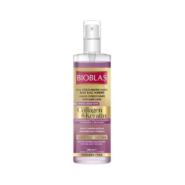 BIOBLAS APRES SHAMPOOING LIQUIDE AU COLLAGENE ET A LA KERATINE 200ML