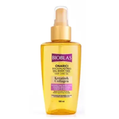 BIOBLAS HUILE DE SOIN CAPILLAIRE KERATIN ET COLLAGEN REPARATRICE 100 ML BIOBLAS HUILE DE SOIN CAPILLAIRE KERATIN ET COLLAGEN REPARATRICE 100 ML