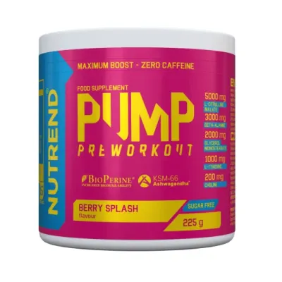 NUTREND PUMP PRE WORKOUT BERRY SPLASH 225G NUTREND PUMP PRE WORKOUT BERRY SPLASH 225G