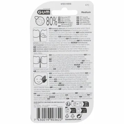 GUM SOFT PICKS COMFORT FLEX 670 MEDIUM 40 UNITÉS GUM SOFT PICKS COMFORT FLEX 670 MEDIUM 40 UNITÉS