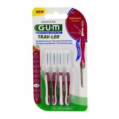 GUM BROSSETTES TRAVELER FINE CYLINDRIQUE B/4 (1612) GUM BROSSETTES TRAVELER FINE CYLINDRIQUE B/4 (1612)