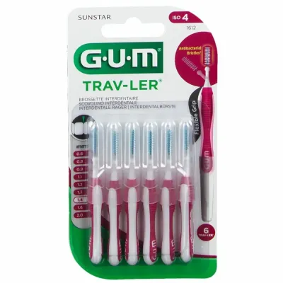 GUM BROSSETTES TRAVELER FINE CYLINDRIQUE B/4 (1612) GUM BROSSETTES TRAVELER FINE CYLINDRIQUE B/4 (1612)