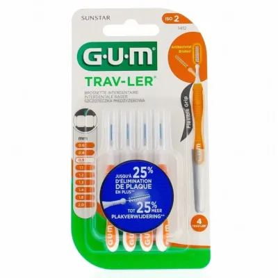 GUM BROSSETTES TRAVELER ULTRAFINE CYLINDRIQUE 0,9MM (1412) GUM BROSSETTES TRAVELER ULTRAFINE CYLINDRIQUE 0,9MM (1412)