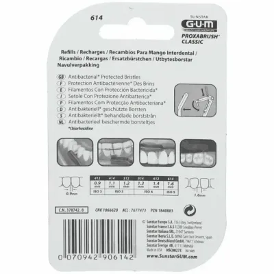 GUM BROSSETTES FINE CONIQUE 1,6MM (614) GUM BROSSETTES FINE CONIQUE 1,6MM (614)
