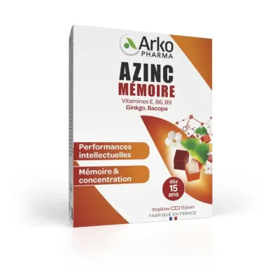 ARKOPHARMA AZINC MEMOIRE 30 GELULES ARKOPHARMA AZINC MEMOIRE 30 GELULES
