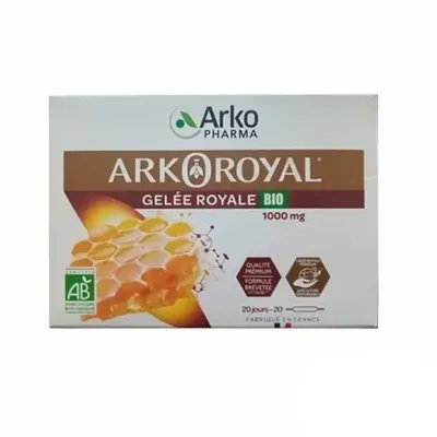 ARKOPHARMA GELEE ROYALE BIO 1000 MG 20 AMPOULES ARKOPHARMA GELEE ROYALE BIO 1000 MG 20 AMPOULES