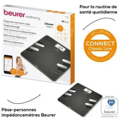 BEURER BF 600 PESE PERSONNE IMPEDANCEMETRE EN VERRE BEURER BF 600 PESE PERSONNE IMPEDANCEMETRE EN VERRE