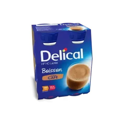 DELICAL BOISSON HP HC LACTÉE SAVEUR CAFÉ 4 X 200ML