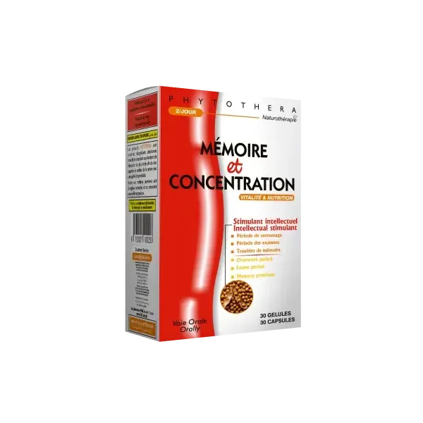 VITAL PHYTOTHERA MEMOIRE & CONCENTRATION 30 GELULES